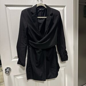 SHEIN Black Blazer Dress